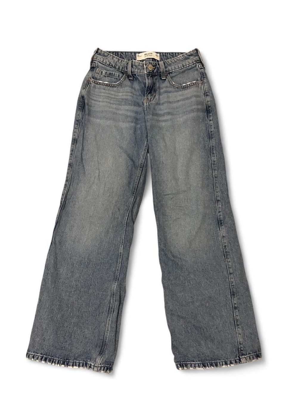 Wide Leg Women's Jeans in Faded Blue